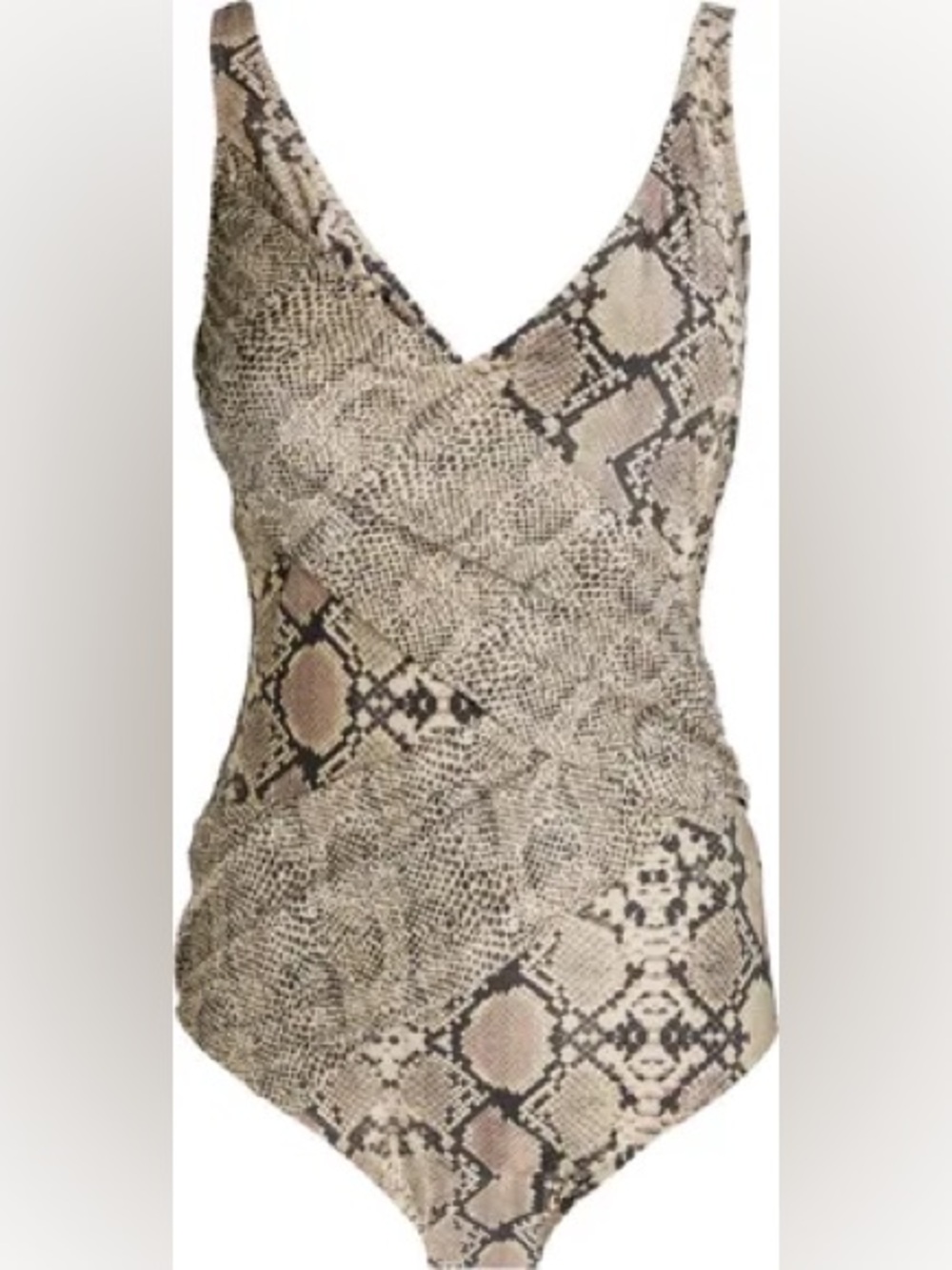 Gottex multi python surplice One-Piece Swimsuit with a little shimmer
Of gold